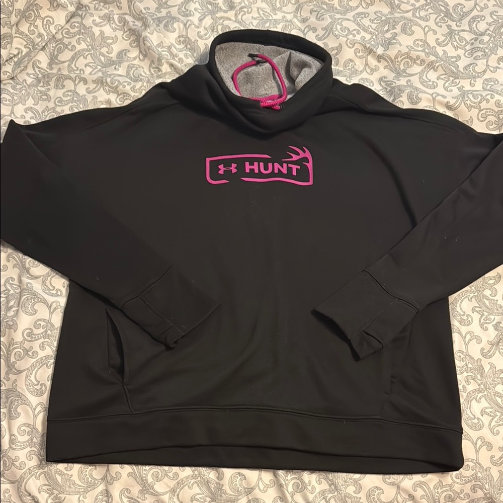 Under Armour Gray Hoodie with Pink Accents